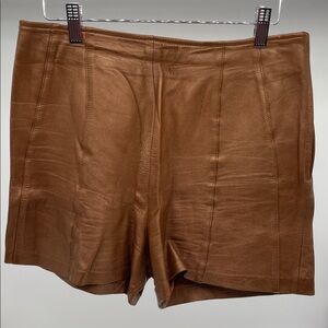 Vintage Cache Leather Shorts Women Size 10